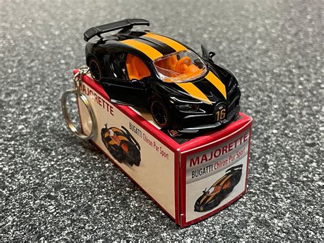Bugatti Chiron Pur Sport Black Keychain Hot Wheels Matchbox Etsy