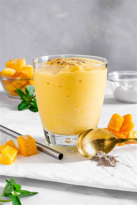 Vegan Mango Lassi Simple Thick And Creamy • Tasty Thrifty Timely