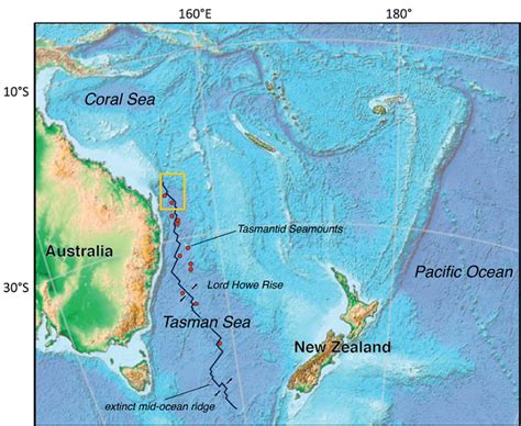 Tasman Sea Australia Map