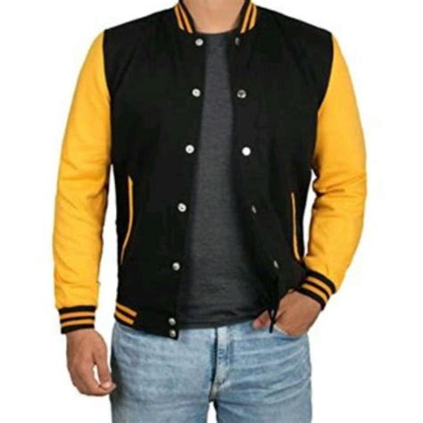 Chaqueta Hombre Beisbolera Mostaza Generico