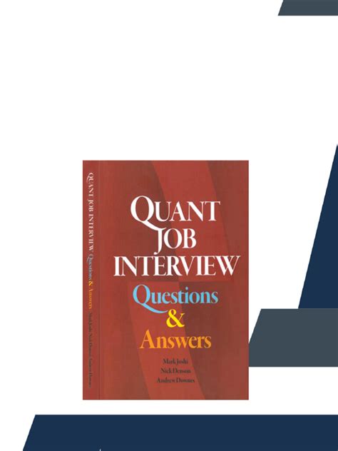 Quant Job Interview Questions And Answers Download
