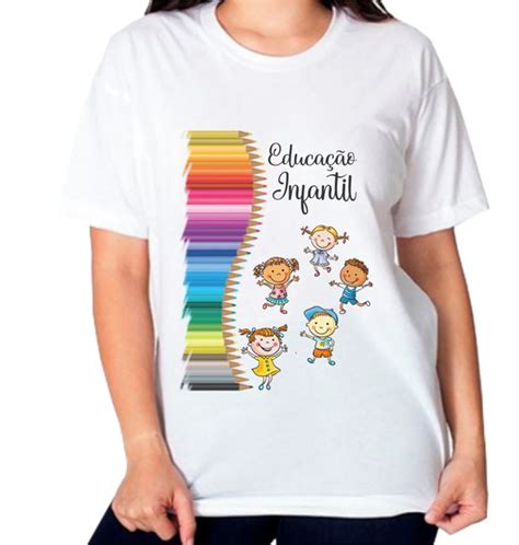 Camiseta Educação Infantil Lápis Colorido Elo7