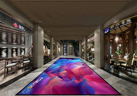 led floor tile screen