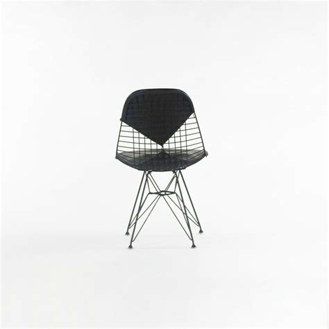1957 Set Of 6 Herman Miller Eames DKR 2 Wire Dining Chairs W Base And Bikini Pads For Sale At