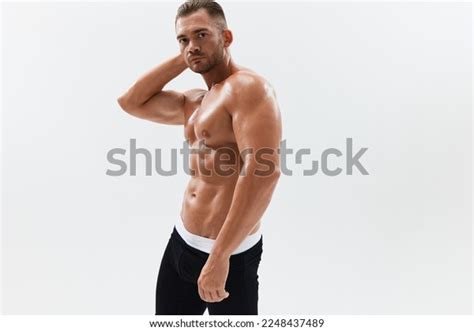 Man Athletic Body Bodybuilder Briefs Naked Stock Photo Shutterstock