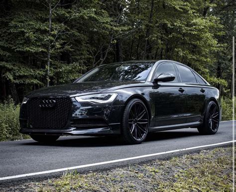 Губа Audi A6 C7 (11-14) тюнинг обвес накладка переднего бампера стиль ...
