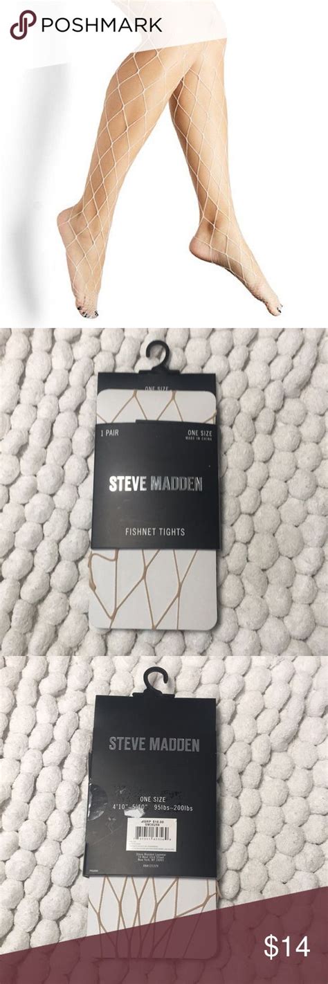 Steve Madden Fishnet Tights Nude Beige Color
