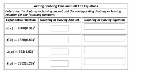 solved determine  doubling  halving amount   cheggcom