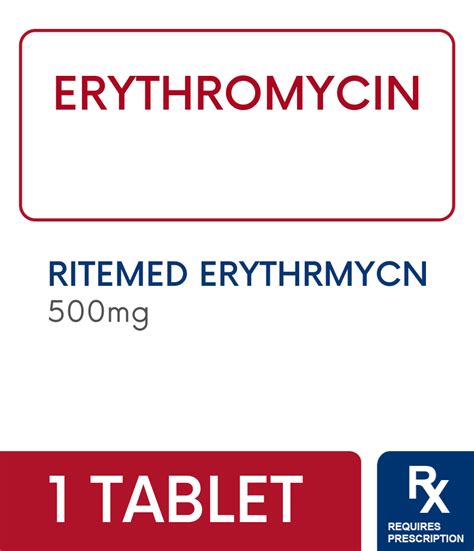 Erythromycin 500mg Tablet - Ritemed - Rose Pharmacy Medicine Delivery