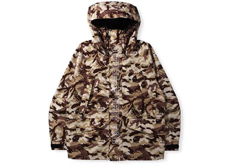 Bape X Ovo Woodland Camo Snowboard Jacket Beige Mens Fw21 Us