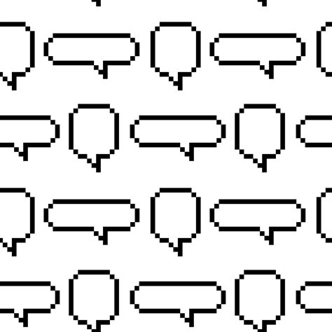 A Pattern Of Dialog Clouds In Pixels Dialog Bubbles Isolated On A