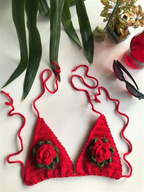 Crochet Bikini Handmade Crochet Bikini Handmade Bikini Top Festival Style Bikini Top Summer