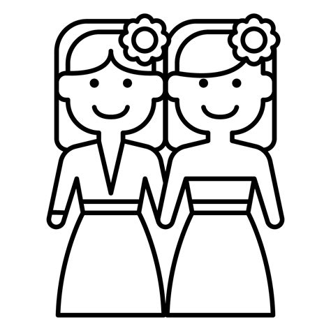 Lesbian Wedding Icon 47359728 Vector Art At Vecteezy