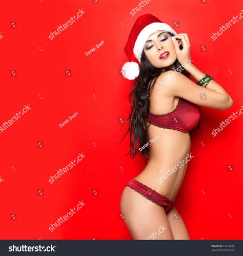 Beautiful Sexy Woman Wearing Red Lingerie Stock Photo 65472625 Shutterstock