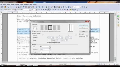 Kolumny W Openoffice Writer YouTube