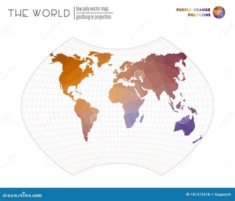 Polygonal Map Of The World Stock Vector Illustration Of Globe Icon