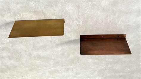 Handmade Solid Brass Floating Shelf Wall Mounted Wall Shelves Etsy