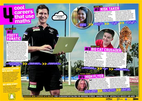 4 Cool Careers That Use Maths Poster - Careers with STEM