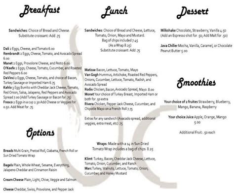 Gallery Cafe Menu, Menu for Gallery Cafe, Wicker Park, Chicago ...