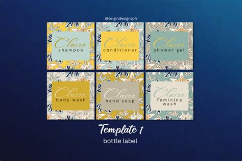 Bottle Label Template 1 Graphic by Origin Designs PH · Creative Fabrica