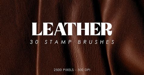 30 Leather Photoshop Stamp Brushes, Add-ons - Envato Elements