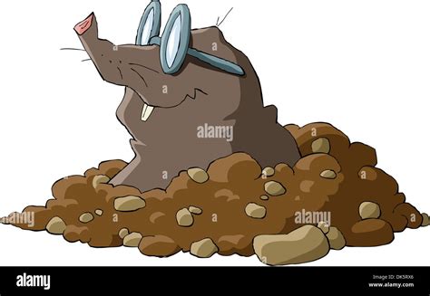 A Mole Wearing Glasses And A Hole Vector Stock Vector Image And Art Alamy