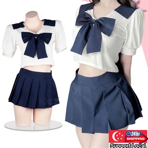 L L Lingerie Women Sexy Student JK Skirt Schoolgirl Bow Tie Uniform For