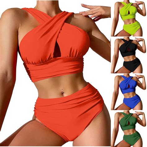 Summer Saving Ashirexll Bikini Sets For Women Womens Bikini Swimsuits Sexy Women S Sling Tie