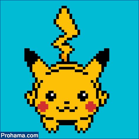 Pikachu Pixel Art Pokemon Pixel Art Pixel Art Ideas