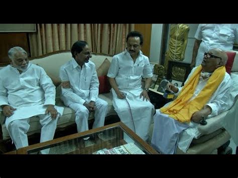 Telangana CM KCR Meets DMK Chief Karunanidhi And Stalin Third Frount