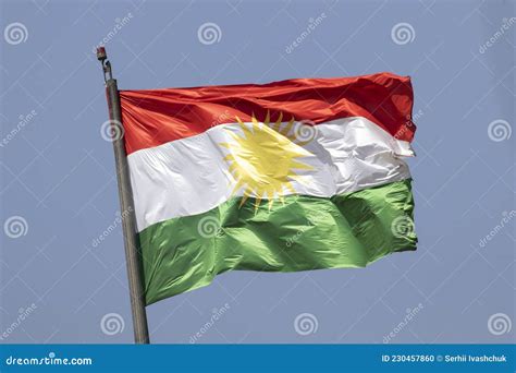 Flagge Von Kurdistan Stockfoto Bild Von Irakisch Symbol 230457860