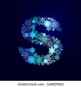 Snow Alphabet Letters Snowflakes Stock Vector Royalty Free