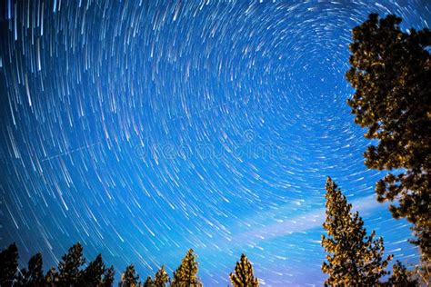 Startrails Of North Pole Polaris And Small Dipper Stock Image Image