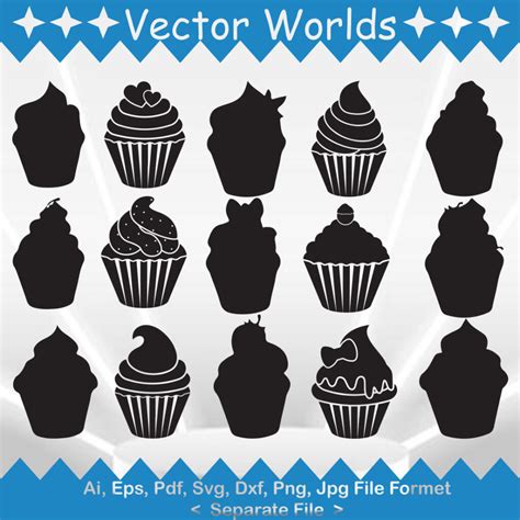 Cupcake Svg Vector Design Masterbundles