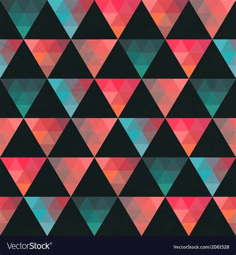 Seamless Texture With Triangles Mosaic Endless Vector Image