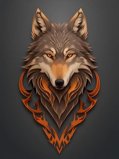 Premium AI Image Fierce Wolf Logo With Typography