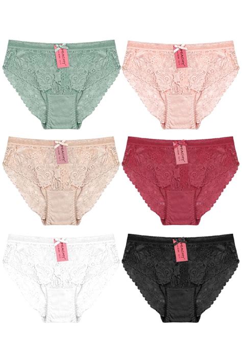 Peach Lace Cotton Bikini Hl Pc Bravo Underwear