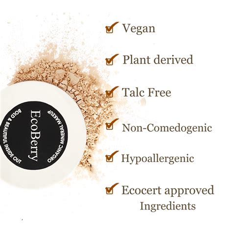 ecoberry natural face powder  women compact powder