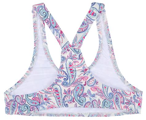 Maricruz Moda Infantil Bikini Niña Estampado Cachemir Azul con Espalda en Cruz Missbaby
