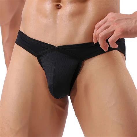 CLEVER MENMODE Men Sexy Low Rise Bulge Pouch Briefs Mesh Underpants Underwear Bikini Panties