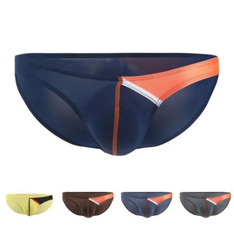 Slip Bikini Sexy Da Uomo Seta Ghiacciata Bauli Biancheria Intima