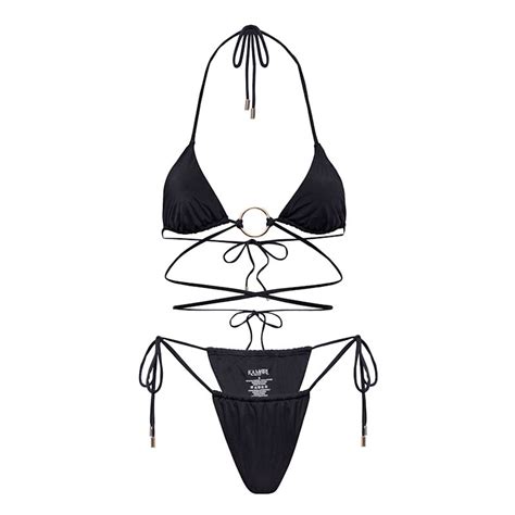 Nora Triangle Tie Bikini Top Kamari Swim Wolf Badger