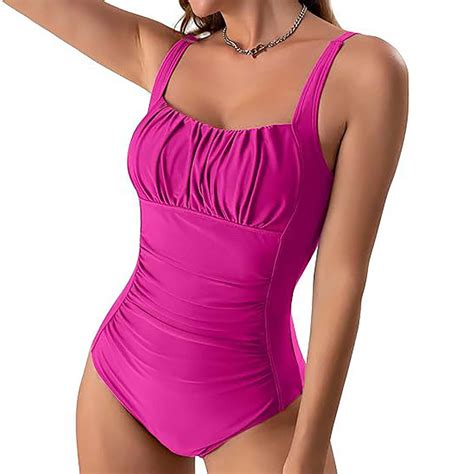 Wxlwzywl Swimsuit Clearance Sales Deals Plus Size Women S Solid Color Jumpsuit Bikini