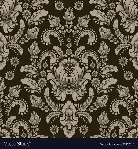 Damask Seamless Pattern Element Classical Vector Image