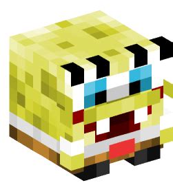 Плюшевый Губка Боб — Голова Майнкрафт