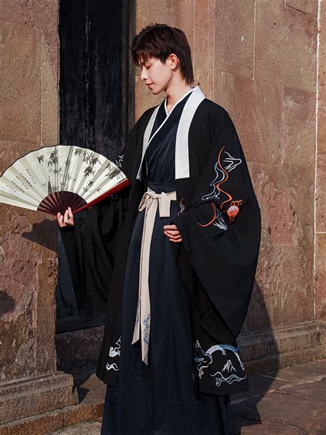 Fashion Hanfu Chinese Modern Hanfu Dress Black Shirt Green Skirt