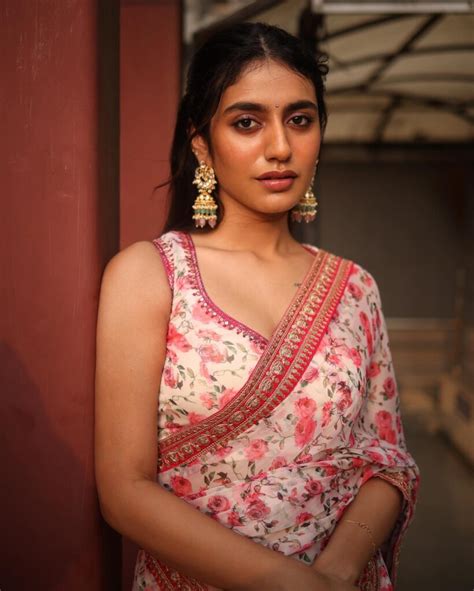 Priya Prakash S Red Hot Magic In A Saree