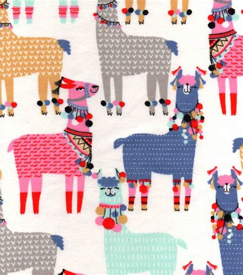 Snuggle Flannel Fabric Party Llamas Cloth Paper Towels Llama Ts