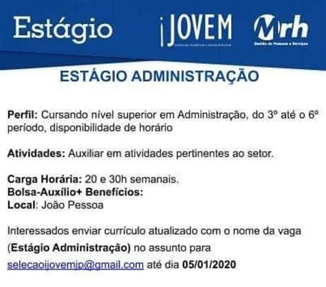 Minha Vaga PB Estágio Administração