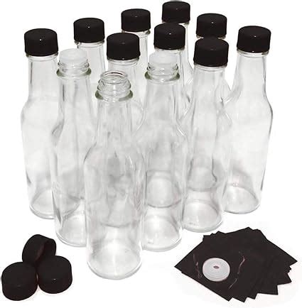 Amazon Nicebottles Hot Sauce Bottles With Black Caps Shrink Bands 5 Oz Case Of 12